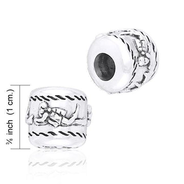 Cylinder Scuba Diver Silver Bead TBD036 - Jewelry